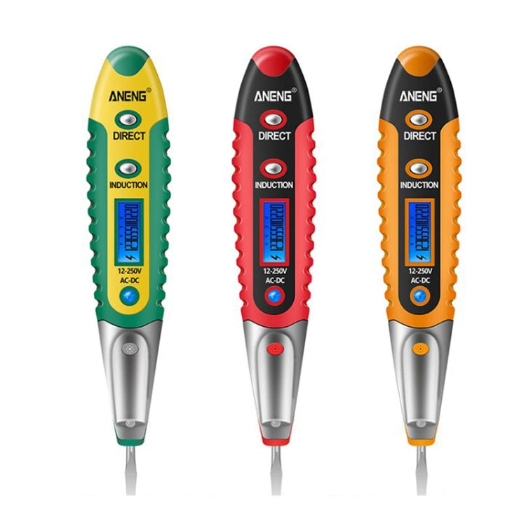 ANENG VD700 2pcs Sound and Light Alarm Non-contact Digital Display Sensor Multi-function Test Pen(Yellow Green)
