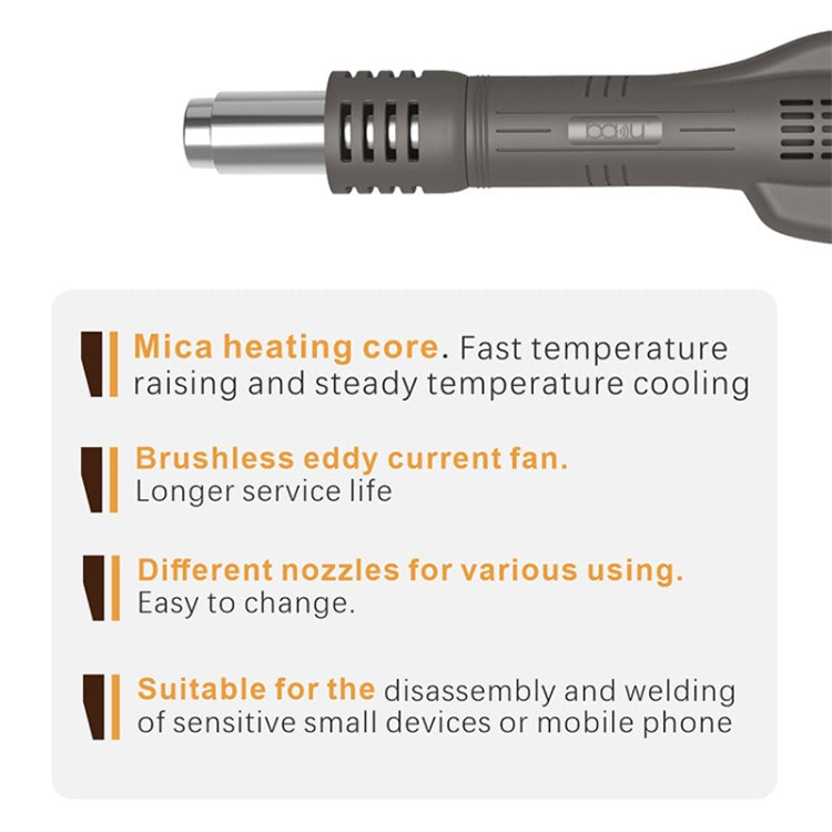 BAKU BA-601C+ Digital Display 2-In-1 Electric Soldering Iron Heat Exchanger Mobile Phone Maintenance Desoldering EU Plug 220V