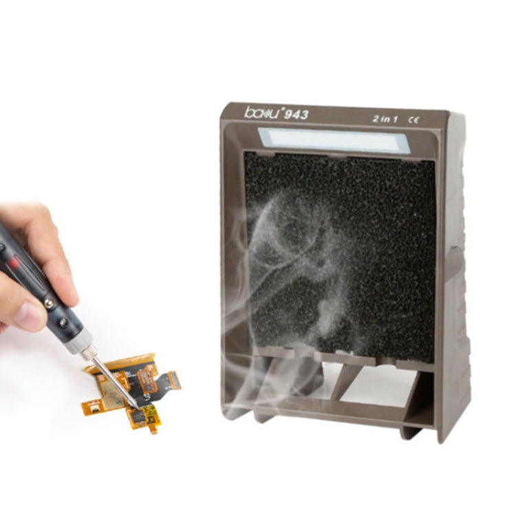 Baku BA-943 Soldering Fume Purifier with LED Light 30W Soldering Iron Welding Fume Exhauster(EU Plug 220V)