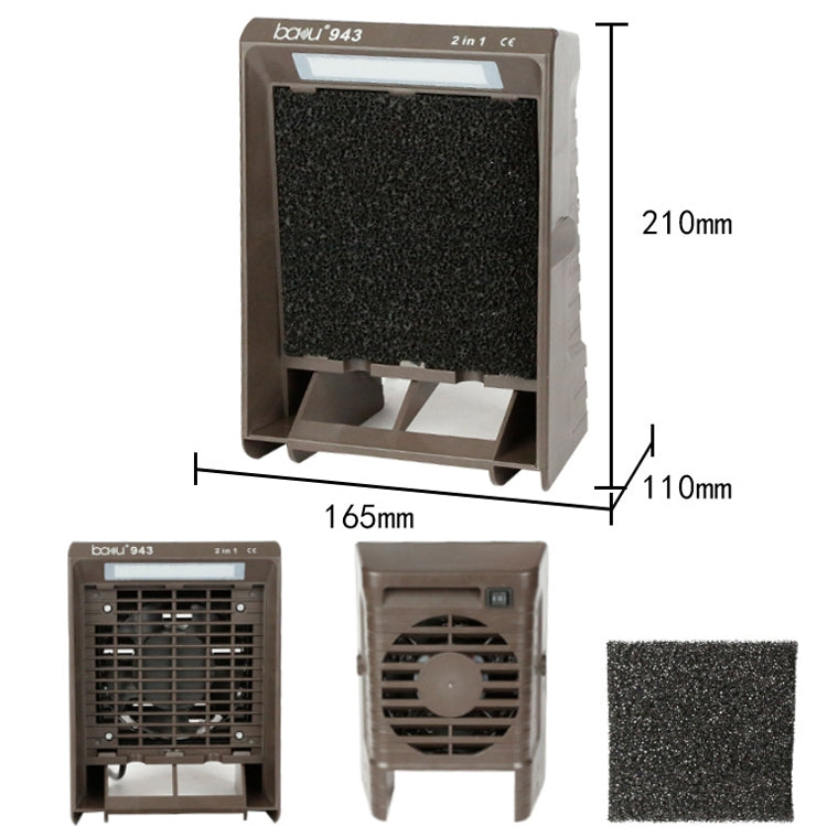 Baku BA-943 Soldering Fume Purifier with LED Light 30W Soldering Iron Welding Fume Exhauster(EU Plug 220V)