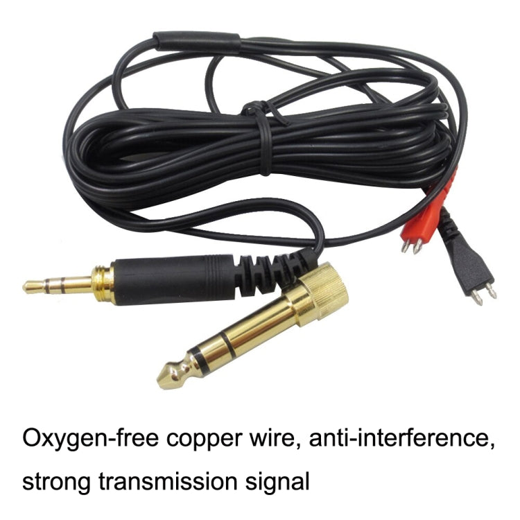 For Sennheiser HD25 / HD560 / HD540 / HD480 / HD430 / HD250 Headset Audio Cable, ZS0093 Two Sides Equivalent, ZS0093 Left Long Right Short