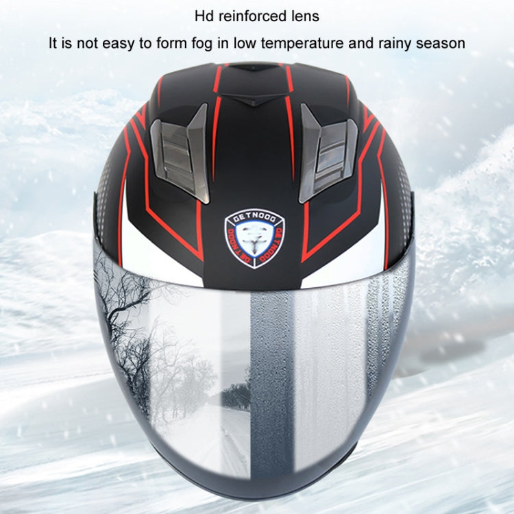KUQIBAO Motorcycle Smart Bluetooth Sun Protection Double Lens Safety Helmet, Size: XXL(Matte Black)