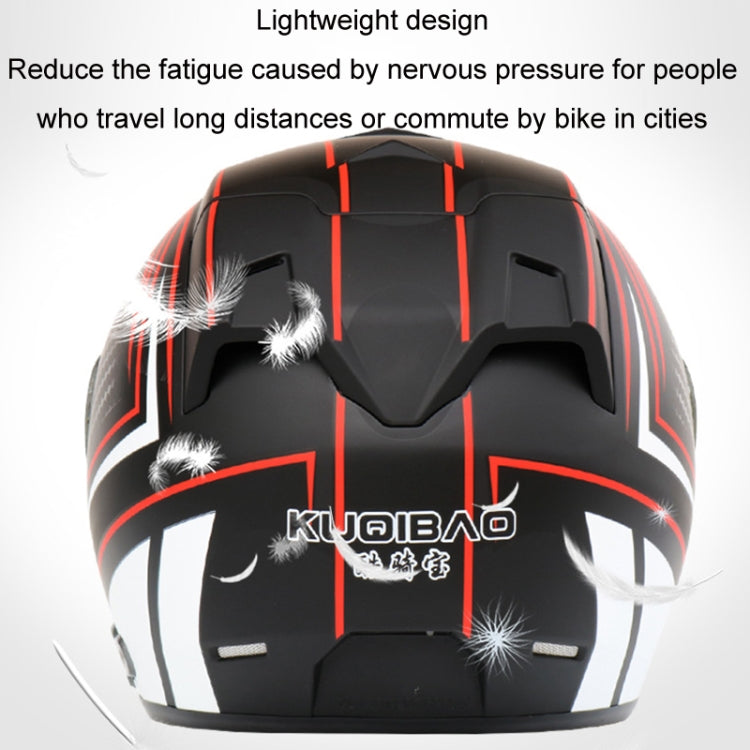 KUQIBAO Motorcycle Smart Bluetooth Sun Protection Double Lens Safety Helmet, Size: XL(Matte Black)