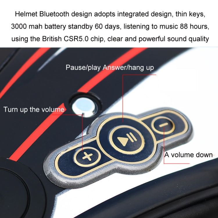 KUQIBAO Motorcycle Bluetooth Headset Double Lens Helmet With Braid, Size: XL(White Phantom Fiber)