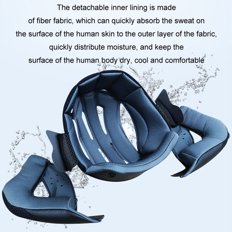 KUQIBAO Motorcycle Bluetooth Headset Double Lens Helmet With Braid, Size: XL(Scrub Black)