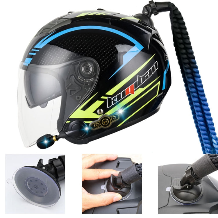 KUQIBAO Motorcycle Bluetooth Headset Double Lens Helmet With Braid, Size: L(White)