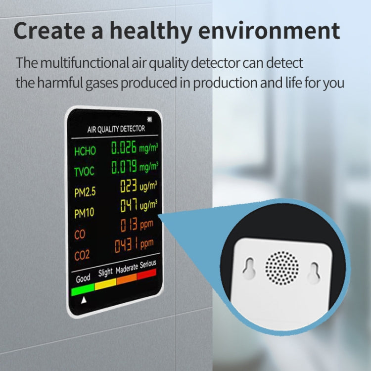 PM2.5/PM10 Air Quality Detector Indoor Air Quality Monitor(White)