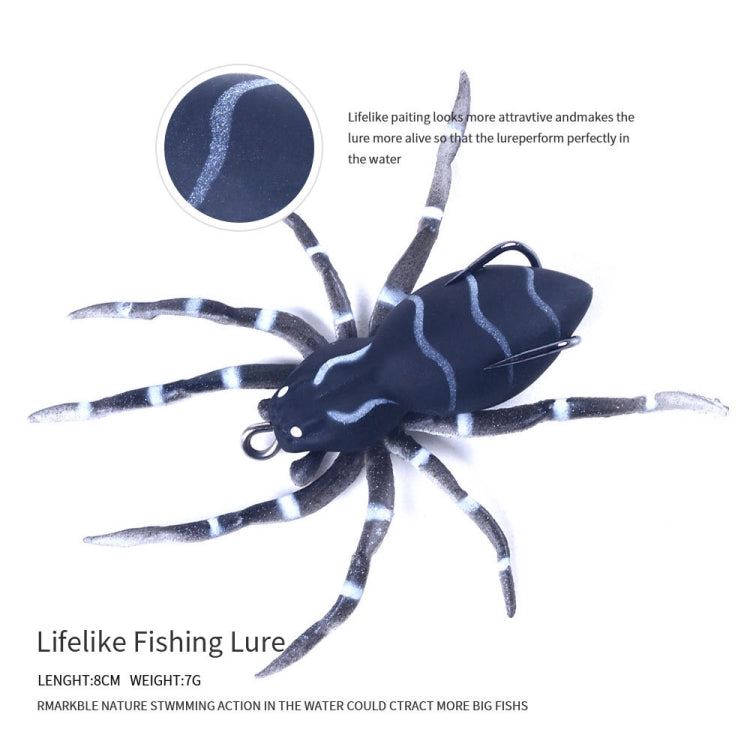 HENGJIA 8cm 7g Lua Spider Soft Bait Bionic Mimic Bait, Color: 2