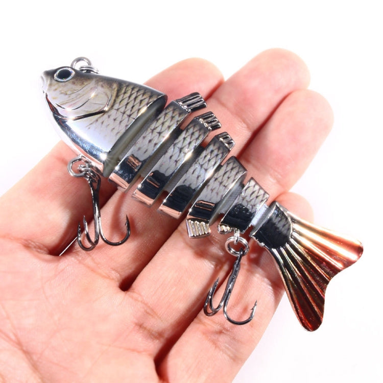 HENGJIA 10cm 24g Bionic Multi-Section Fish Bait Plastic Electroplating Fake Bait(3)