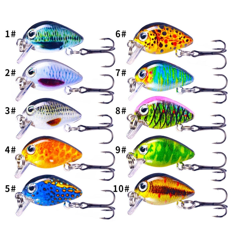 HENGJIA 2.5cm 1.5g Floating Water Little Fat Micro-Object Mini 3D Printing Luya Bait(1)