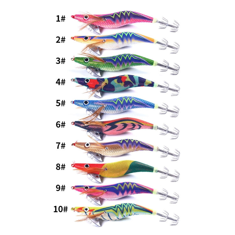 HENGJIA 14cm 20g Night Light Wood Shrimp Fake Bait Squid Hook Luya Bait, Color: 3