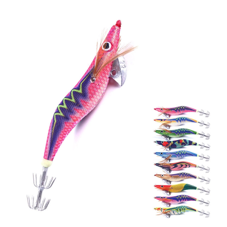 HENGJIA 14cm 20g Night Light Wood Shrimp Fake Bait Squid Hook Luya Bait, Color: 8