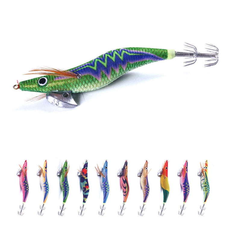 HENGJIA 14cm 20g Night Light Wood Shrimp Fake Bait Squid Hook Luya Bait, Color: 2