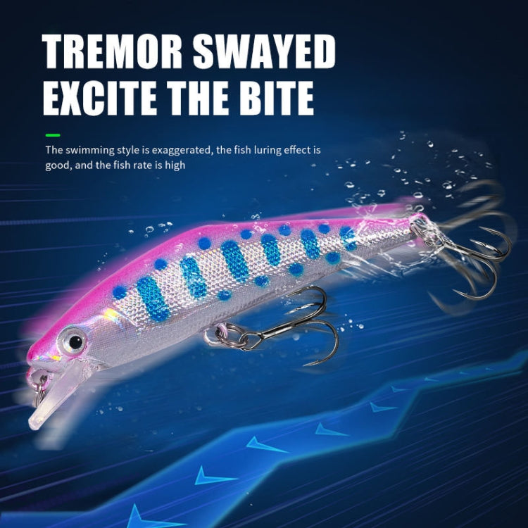 HENGJIA 5.7cm 3.4g Microbe Road Lures Slow Sinking Minnow Fake Bait, Color: 10