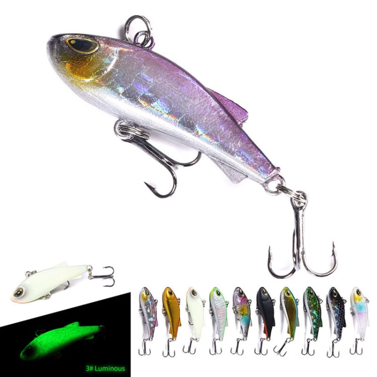 HENGJIA 4cm 4g Submerged Trembler Swimming VIB Luya Fish Bait Microbe Warbler Fake Bait(6)