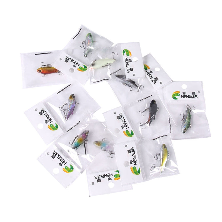 HENGJIA 4cm 4g Submerged Trembler Swimming VIB Luya Fish Bait Microbe Warbler Fake Bait(3 Luminous)