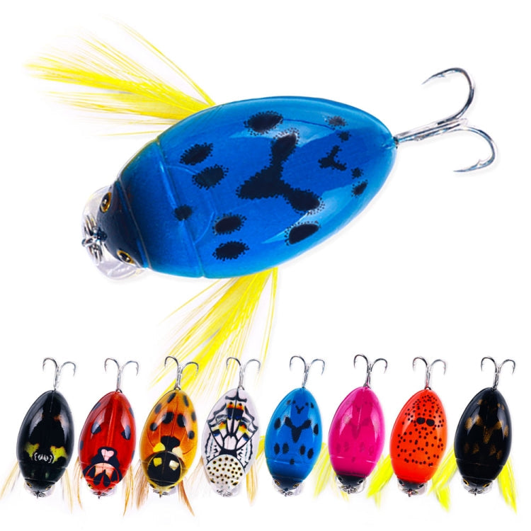 HENGJIA Insect Floating Water Bionic Bait Beetle Water Surface Bass Tap Fake Bait, Color: 6
