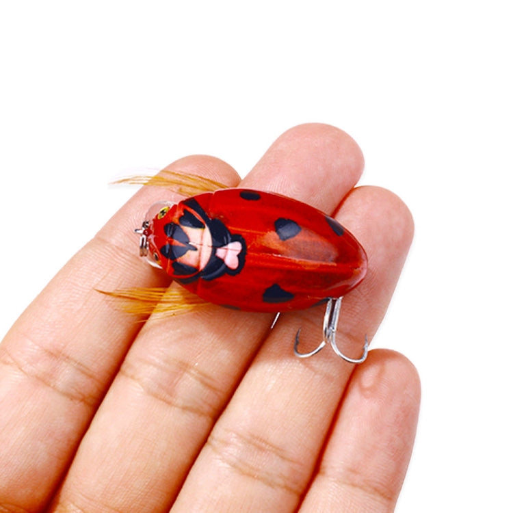 HENGJIA Insect Floating Water Bionic Bait Beetle Water Surface Bass Tap Fake Bait, Color: 8 Colors Boxed