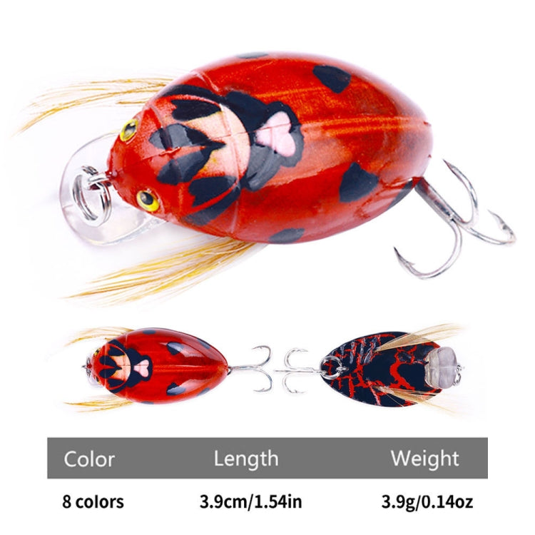 HENGJIA Insect Floating Water Bionic Bait Beetle Water Surface Bass Tap Fake Bait, Color: 6