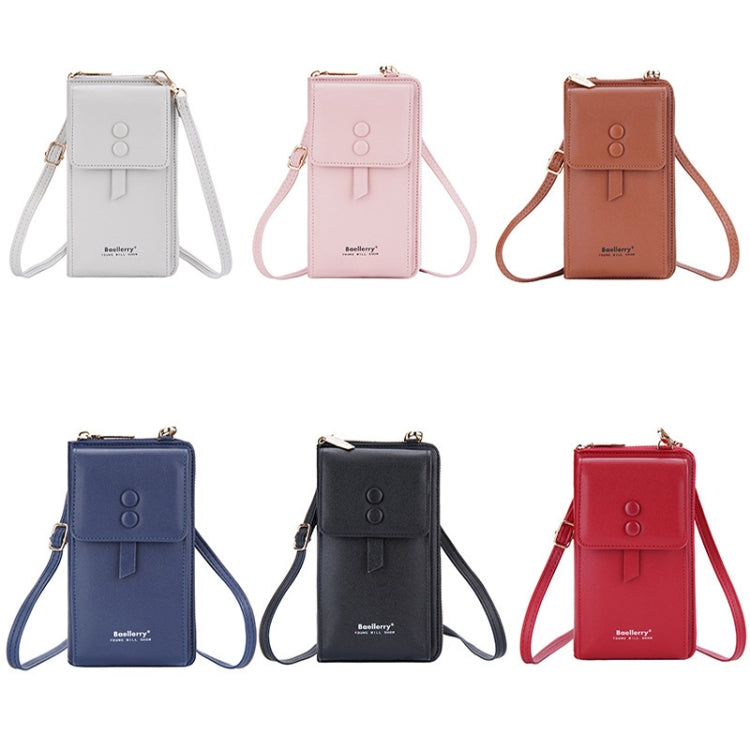 Baellerry Multifunctional Adjustable Crossbody Phone Bag Large Capacity Multi-card Slot Single-shoulder Bag(Navy Blue)