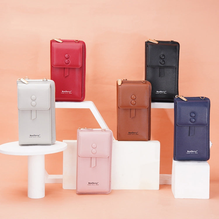 Baellerry Multifunctional Adjustable Crossbody Phone Bag Large Capacity Multi-card Slot Single-shoulder Bag(Navy Blue)