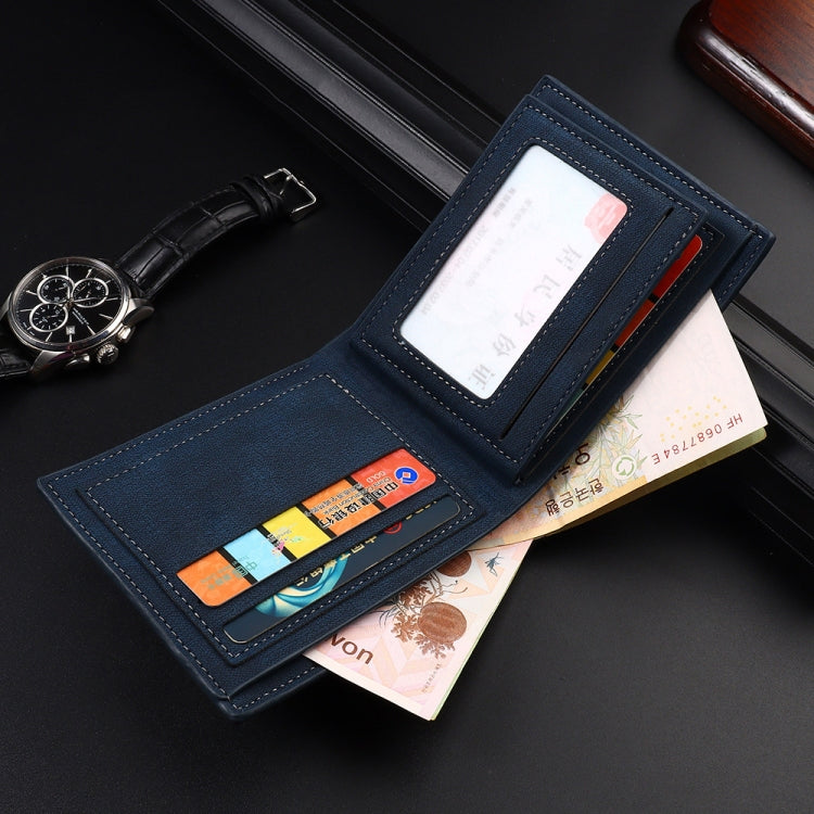 Baellerry Synthetic Leather Men Short Wallet Large Capacity Multi-Card Slot Zipper Wallet(Black)