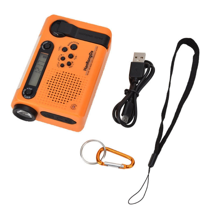 HanRongda HRD-900 LED Lighting Solar Hand Crank Power Generation NOAA Weather Warning Radio(Dark Green)