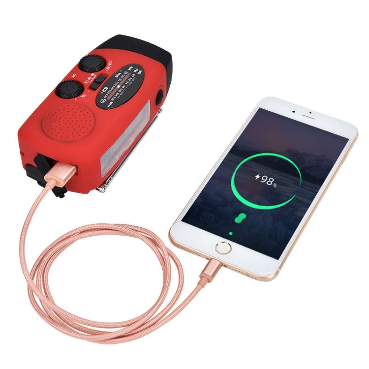 HanRongda HRD-902 Disaster Prevention and Emergency Solar Charging Lighting Mobile Portable Radio(Red)