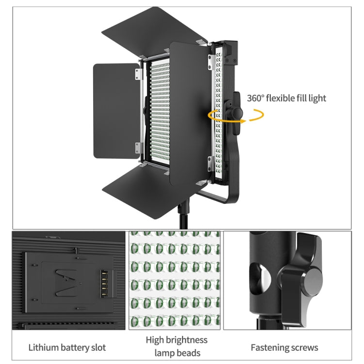 Pixel P45pro High Bright Dual Color Temperature Fill Light 120W Normal Bright Studio Camera Soft Light(A Set With EU Plug Adaptor)