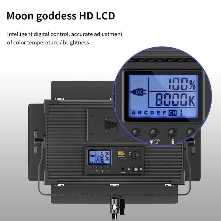 Pixel P45pro High Bright Dual Color Temperature Fill Light 120W Normal Bright Studio Camera Soft Light(A Set With US Plug Adaptor)