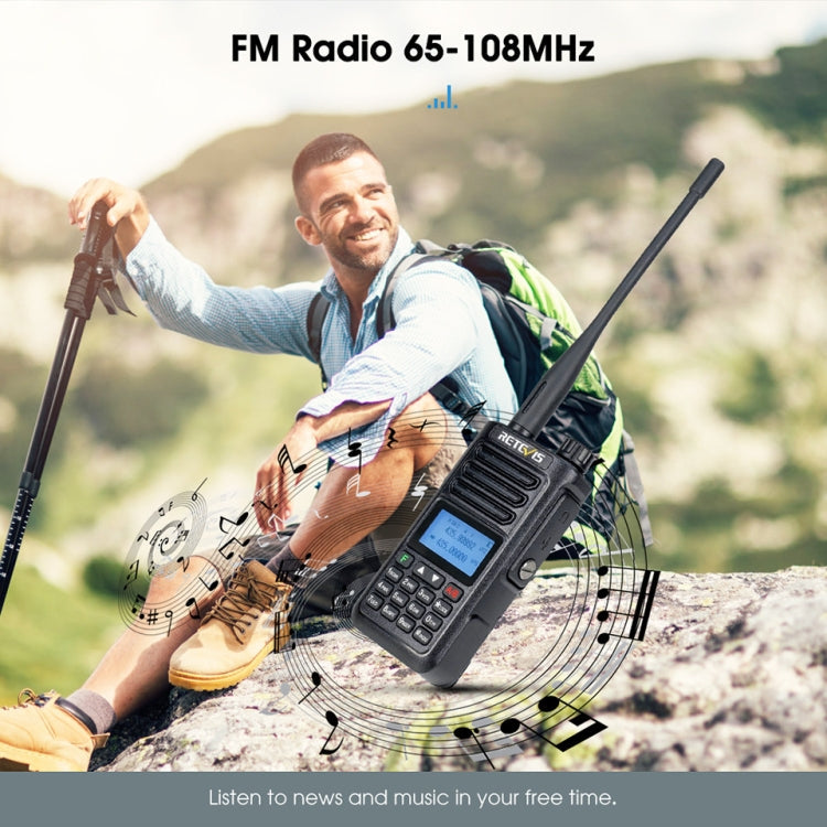 RETEVIS RA89 UV Dual-segment IP68 Waterproof Dual-guard Dual-standby Walkie Talkie(US Frequency 144-148/420-450MHz)