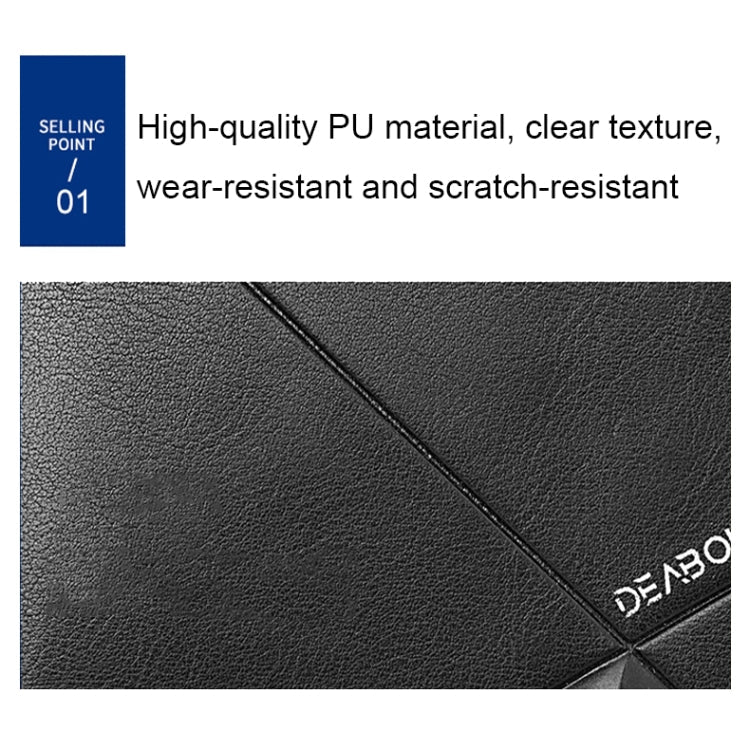 DEABOLAR Men Short PU Leather Tri-fold Horizontal Wallet Large-capacity Multi-card Wallet(Brown)