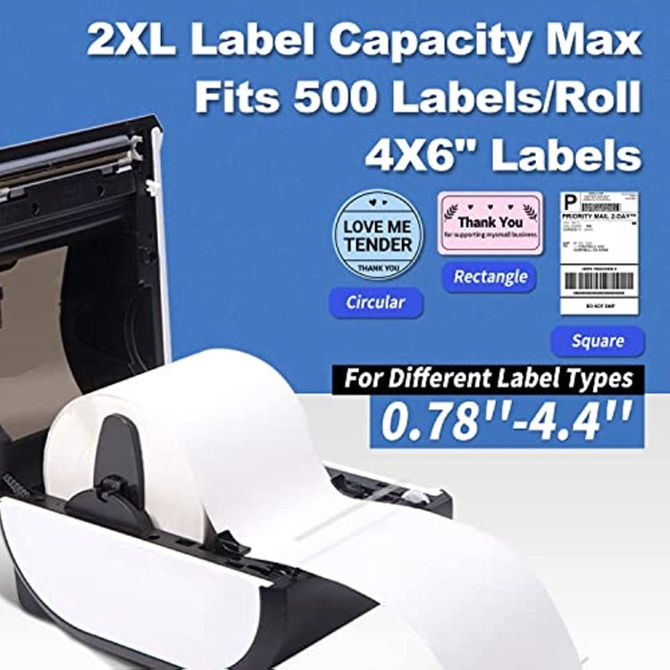 Phomemo D520-BT Bluetooth Thermal Shipping Label Printer Wireless Desktop Printer For Barcode Address Labels, Size: US(Black White)