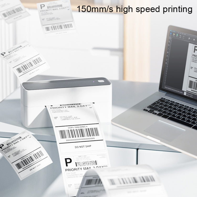 Phomemo PM241-BT Bluetooth Address Label Printer Thermal Shipping Package Label Maker, Size: EU(White Purple)