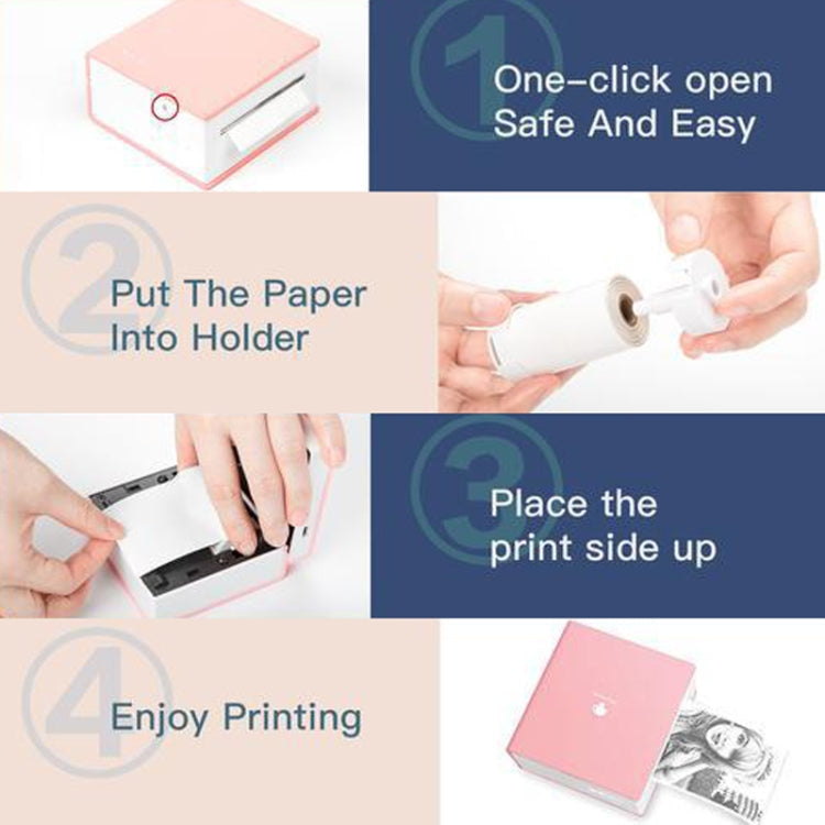 Phomemo M02-WH Pocket Small Bluetooth Portable Photo Thermal Label Wrong Question Printer