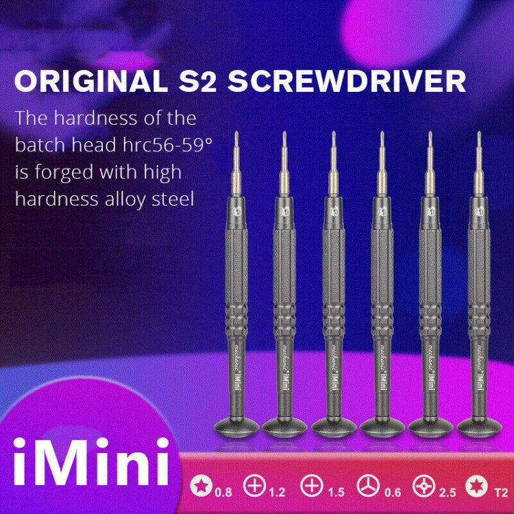 MECHANIC iMini Series Mobile Phone Repair Glasses Screw Batch Clock Tool, Series: T2