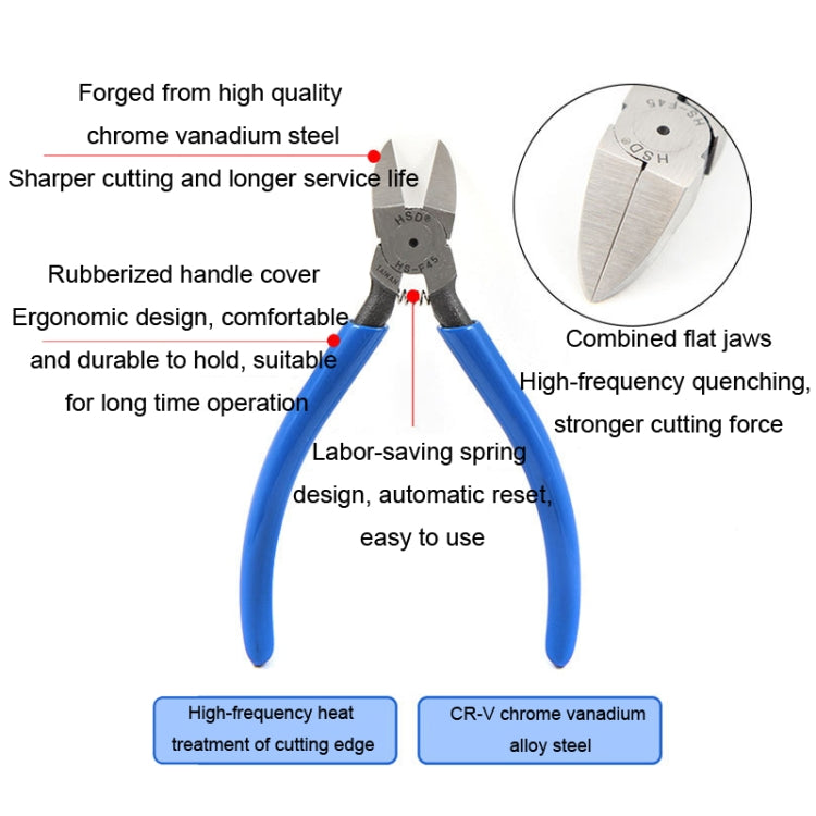 HSD HS-F90 Right Angle 90 Degree Chrome Vanadium Steel Forging Plastic Model Plier