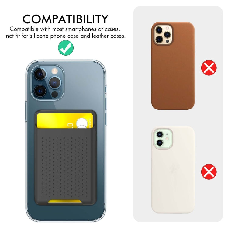 AhaStyle PT133 Adhesive Model Mobile Phone Silicone Card Case(Midnight Blue)
