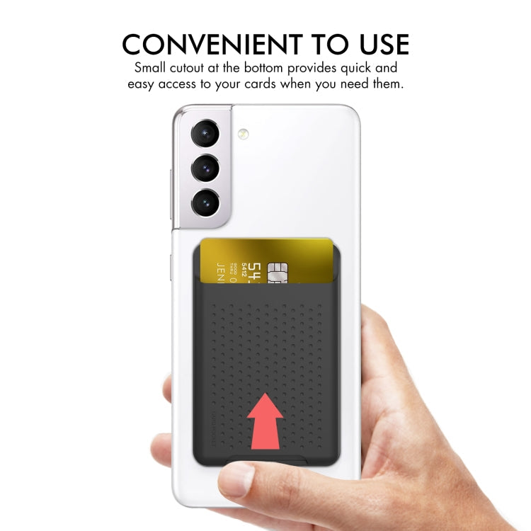 AhaStyle PT133 Adhesive Model Mobile Phone Silicone Card Case(Black)