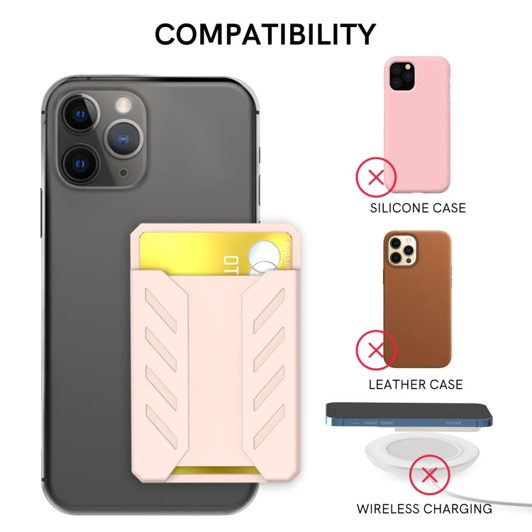 AhaStyle PT133-A-S Mobile Phone Adhesive Silicone Card Case(Gray)