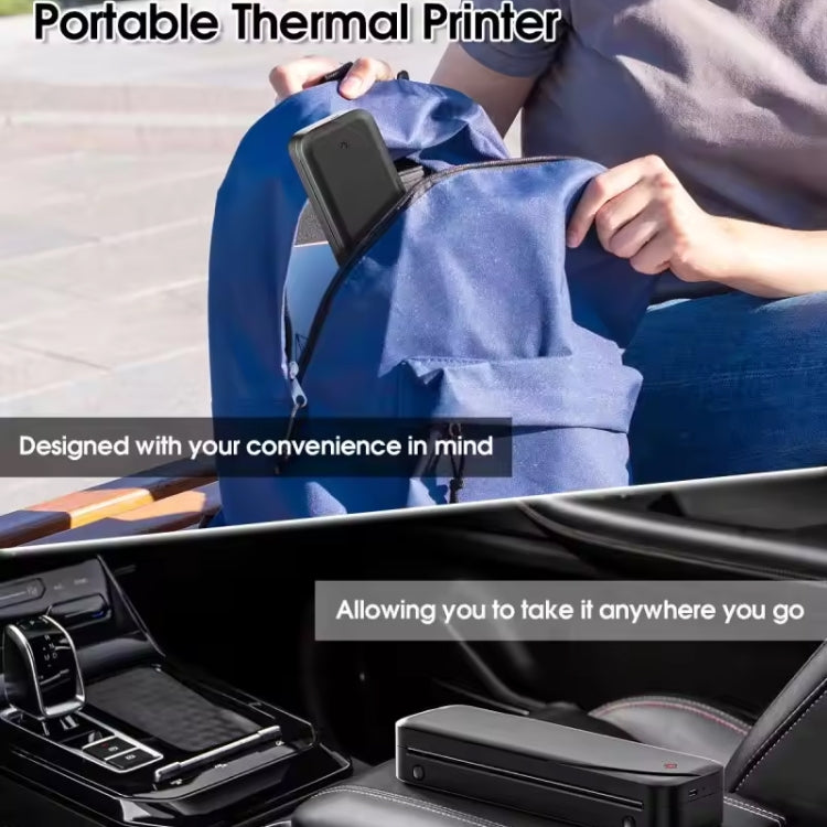 Phomemo M833  300dpi Wireless Bluetooth Thermal Printer Support Multi-Size Thermal Paper(White)