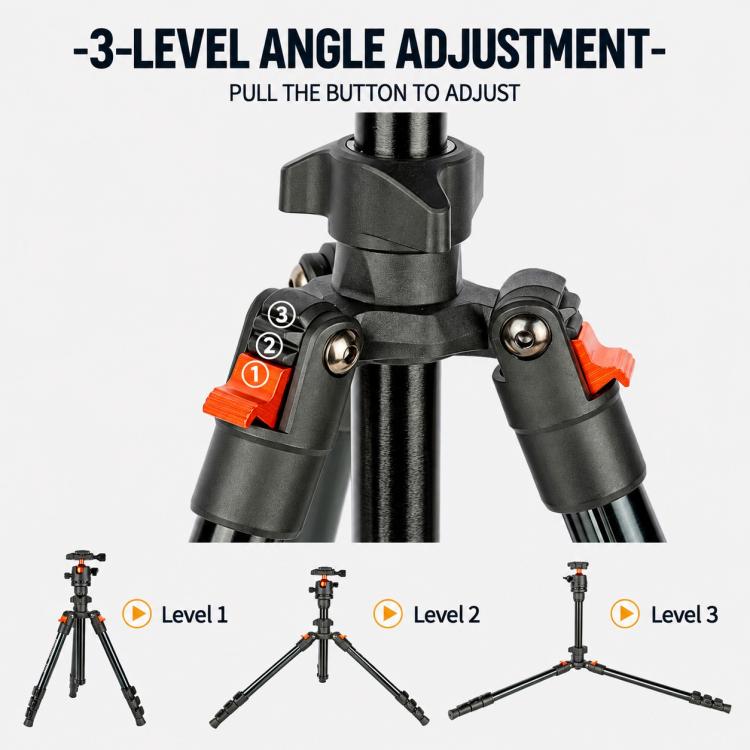 DSLR Tripod Photography Stand Portable Cell Phone Micro SLR Tripod, K268+KJ36