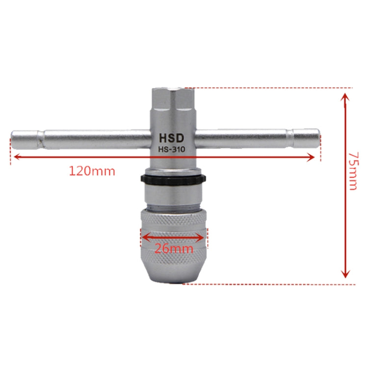 HSD HS-310 Forward And Backward Adjustable Ratchet Tapping Spanner Quick Reamer Tapping Wrench