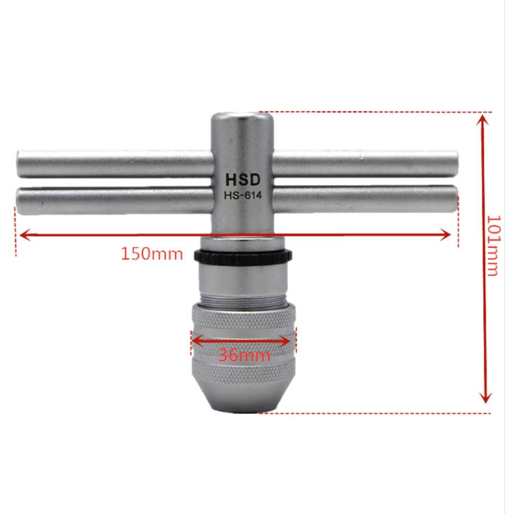 HSD HS-614 Forward And Backward Adjustable Ratchet Tapping Spanner Quick Reamer Tapping Wrench