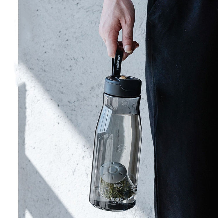 Nobvan Magic Ball Magnetic Bomb Tea Warehouse Tritan Large Capacity Sports Cup, Style: 1000ml (Gray)