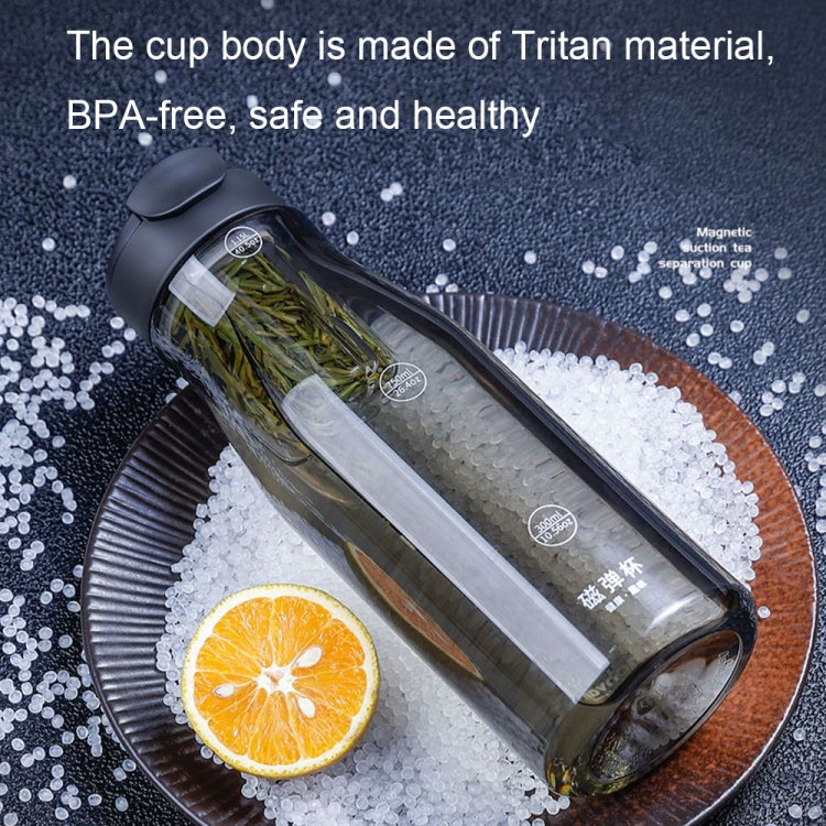 Nobvan Magic Ball Magnetic Bomb Tea Warehouse Tritan Large Capacity Sports Cup, Style: 1000ml (Gray)