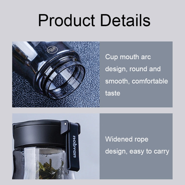 Nobvan Magic Ball Magnetic Bomb Tea Warehouse Tritan Large Capacity Sports Cup, Style: 550ml (Transparent)