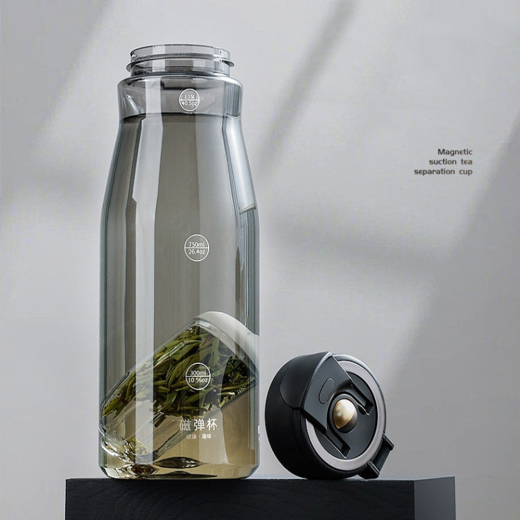 Nobvan Magic Ball Magnetic Bomb Tea Warehouse Tritan Large Capacity Sports Cup, Style: 800ml (Transparent)