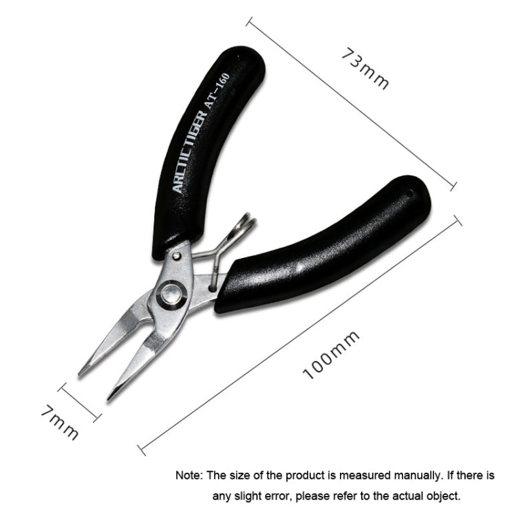 ARCTIC TIGER AT-160 Toothless Needle Nose Mini Palm Stainless Steel Cutting Plier Jewelry Making Handmade Plier