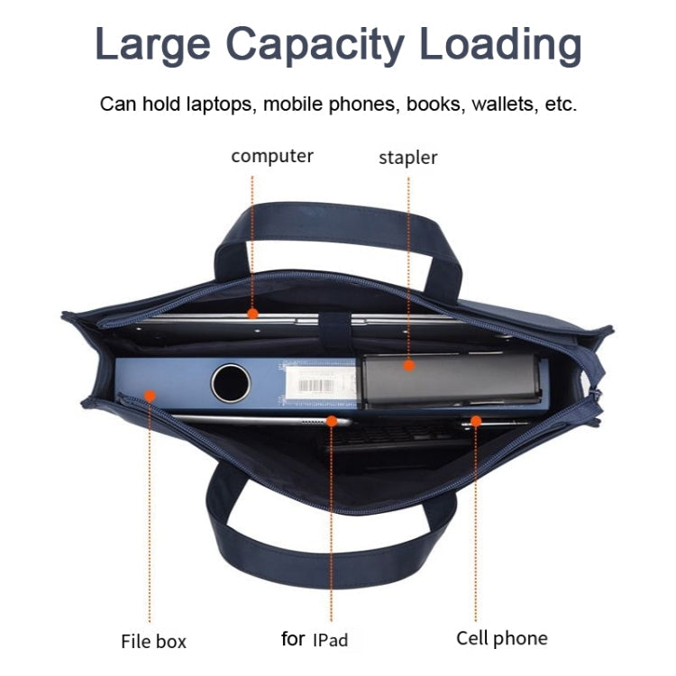 Deli Portable Briefcase Large Capacity Business Casual Portable Storage Document Bag 63762
